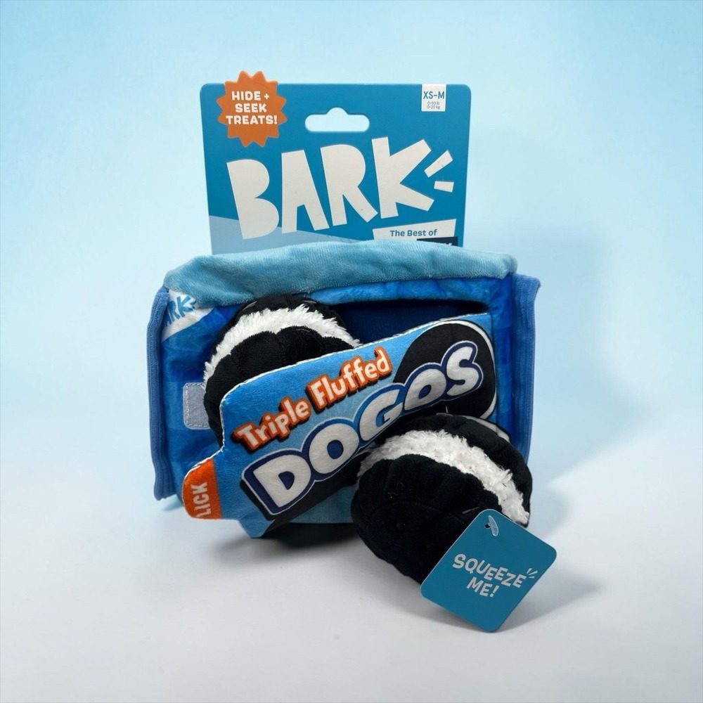 Bark Box Dogo Dunkers 3 Piece Dog Toy Oreo Package & 2 Cookies NEW!!!